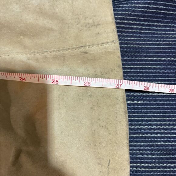 Style & Co Suede Leather Jacket Womens M Tan Button Up Boho Core Fall Neutral - Picture 5 of 6